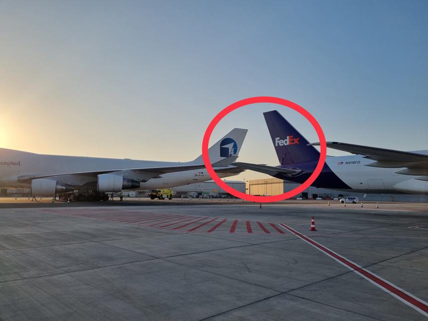 挑戰航空的波音747撞上聯邦快遞的波音757 兩架飛機均受損