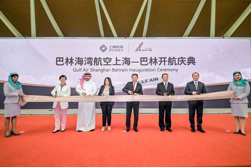 巴林海灣航空首航中國上海 巴林海灣航空首航中國上海