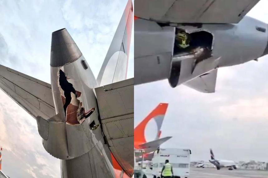 巴西一機場兩架飛機在地面發生碰撞 兩機均受損