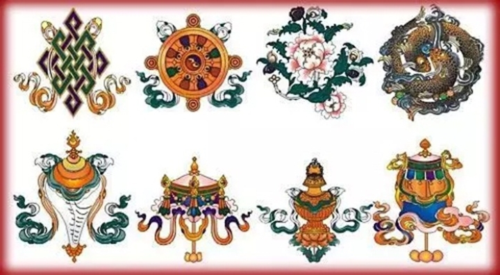 “八吉祥紋樣”，也叫作“吉祥八寶”。